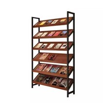 팜플렛 진열장 홍보물 거치대 사선 책장 잡지 꽂이, 블랙