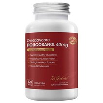 ONEDAYCORE 원데이코어 쿠바 폴리코사놀 사탕수수 캐나다생산 40mg 120캡슐, 120정, 1개, 120정