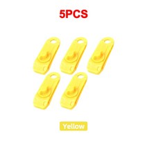 돔텐트타포린 클립 천막 텐트 클램프 캐노피 래싱 버클 턱 그립 야외 캠핑 후크 앵커 방풍 로프 바브 10/8/, 07 5 PCS Yellow