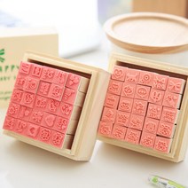 청첩장도장 청첩장스탬프 잉크패드 만년스탬프 캐릭터 스템프 우드 STAMP 다꾸 미니 25종 (올핀)_937EA, 러브, 본상품선택