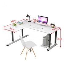 중고생 컴터 책상 좁은방 아이맥 1100 조립식 컴퓨터 L자형 테이블 심플 모던, 120x80x75 오른쪽