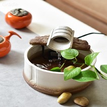 실내분수대 미니분수대 가정용 인테리어 개업선물, 화이트