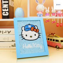 보석십자수 헬로키티 액자 키티 diy 큐빅 비즈 사각 애니 만들기, KT01