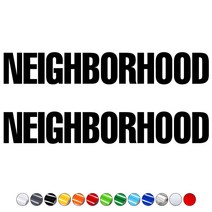 NEIGHBORHOOD 네이버후드 로고스티커 2장 캠핑박스 캠핑카 트레일러 카라반꾸미기 자동차데칼, 검정, 2개