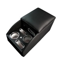 차량 뒷좌석 컵홀더 자동차 거치대 멀티컵 수납함, 업그레이드 블랙