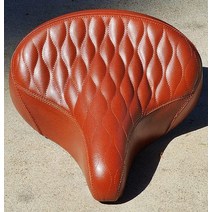 Fito 오버사이즈 26.7씨엠 CM x 24.1씨엠 합성 가죽 레트로 비치 크루저 컴포트 바이크 시트 안장 (GW 브라운), BROWN