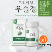 프리미엄 우슬정 국산 국내산 우슬 참당귀 보스웰리아 추출 분말 상어연골 녹색입홍합 울금 분말 판톤텐산 해조 어골 칼슘 800mg x 60정, 1박스