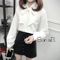 Sun siR 여성 빅사이즈 마인 리본 블라우스