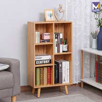 MCOMPANY 책꽂이 책장 전면 공간 활용 모던 인테리어 다용도 진열대 정리대 북선반 북앤드 잡지꽂이 매거진랙 수납 원목 스탠드 다이 선반 가정용 사이드 테이블 (다리4개 책장), 테라 책꽂이 스탠드