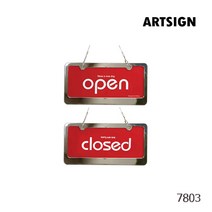 OPEN CLOSED 영업중 양면 검정 멀티프레임 월프레임 게시판 게시판꾸미기 걸이알림판 스텐 메뉴판 안내판 pop꽂이 걸이프레임 액자 벽 벽꾸미기 실내장식 프레임, OPEN/CLOSED(스텐/빨강) 7803
