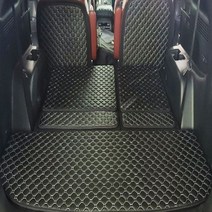 콤모 차박매트 트렁크 가죽 방수풀커버, 더뉴모하비, 블랙-레드