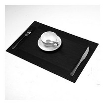 4인식탁보 식탁투명매트 우드식탁매트 PVC 직사각형 플레이스 매트 레스토랑 세탁 가능 내구성 식탁 직조 프레임 테슬린 디스크 볼 코스터 미끄럼 방지 패드 1 개 4 6, [01] 45x30cm, [10] 4pcs