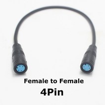 배달전기자전거 1Pcs M8 2 3 4 5 6 핀 전기 자전거 조인트 플러그 Ebike 디스플레이 케이블 방수 여성 옵션, 03 Female to Female, 03 4Pin