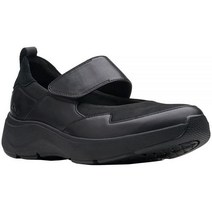 Clarks 여성용 웨이브 2.0 글라이드 메리 제인 블랙 콤비 사이즈 9 블랙.