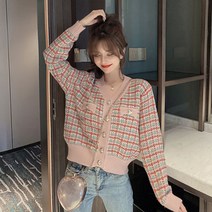 [모비딕컴퍼니] 여성가디건 오버핏니트 미니가디건 여성니트티 여성니트 이즈 빅사이즈가디건