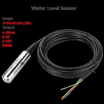 환수 어항환수 엔진양수기 배수펌프 액체 레벨 센서 송신기 물 탱크 압력 컨버터, RS485 Output+3M Range 5M Cable