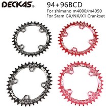 옴니움 크랭크 deckas 94+96 bcd mtb 자전거 마운틴 크라운 라운드 타원형 체인링, 타원형 32t 블랙