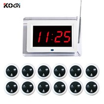 호출벨 레스토랑 서버 호출기 무선 시스템 테이블 부저 웨이터 숫자 1 개 디스플레이 12 벨, 04 waiter pager 4_01 미국