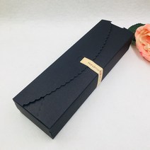 고급 직사각형 레이스 상자 4매, 블랙