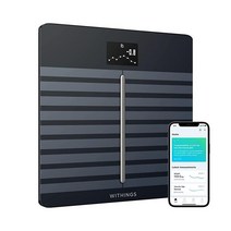 [미국] Withings Body+ - 디지털 Wi-Fi 스마트 체중계 자동 스마트폰 앱 동기화 체지방 BMI 전신 체성분 측정 수분 비율 근육 및 뼈 질량 측정 기능 임신 추적기, Body Black