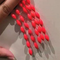 30Pcs/5 팩 낚시 플로트 6 1 문자열 유형 7 별 폼 공간 콩 라인 스토퍼 부표 태클 액세서리, 06 L Red
