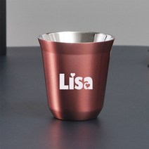 에스프레소샷잔 귀여운 스테인레스 스틸 에스프레소 컵 단열 캡슐 모양 커피 머그잔 맞춤형 픽시, 07 rose gold_01 80ml