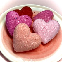 SOOP 발렌타인 하트 입욕제 만들기 DIY KIT-(제작영상 포함), 5개, 127g