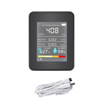 디지털 온도 테스터. 이산화탄소 기. 대기질 TVOC HCHO 분석기-A. 5 in 1 계량기, 한개옵션0
