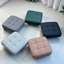 살림의발견 네모 스툴 와플 바퀴의자, 모던 블랙