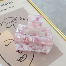 자개 반미니 아크릴 정사각 헤어핀(5cm)