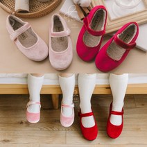 여아 겨울 구두 벨벳 아기 메리제인 유아 초등 돌 학생 슈즈