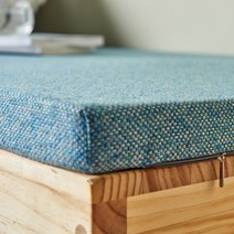 미엔우드 소파베드 평상형 원목 소파 수납 원목의자 1인용 2인용 3인용 쇼파 토퍼 패브릭, 바닥토퍼, 블루