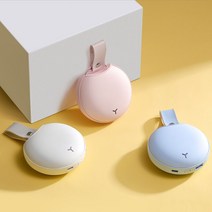 휴대용 충전식 USB 대용량 양면 손난로 보조배터리, 핑크