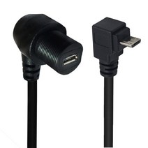 마이크로 USB 암수 내장 설치 패널 케이블 자동차 트럭 선박용 오토바이 계기판, 02 Down_0 0.3m