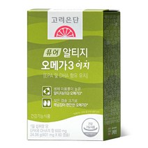 고려은단 퓨어 알티지 rTG 오메가3 이지 식물성캡슐 60캡슐 X 1개 (1개월분), 퓨어 알티지 오메가3 이지 60캡, 쇼핑백 X