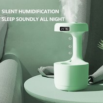 580ML 안티 중력 워터 드롭 가습기 3 가지 모드 공중 부양 물방울 초음파 쿨 미스트 메이커 안개 제조기 LED 야간 조명, [03] 800ML Green, 02 B