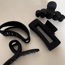 엑스비지 블랙 무광 집게핀 4종1세트, 1세트