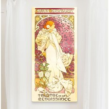 세계 명화그림 알폰스 무하 풍경그림 대형 와이드 홈카페 인테리어 거실 침실 카페, (무하)사라 베르나르