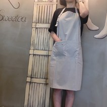 사랑스러운 카페 꽃꽂이 화가 주방 외출 꽃무늬 앞치마 6가지, 심플 블루