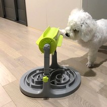멍멍군나비양 강아지 고양이 노즈워크 식기 밥그릇 애견 장난감 롤링 토이 급식기, 1개