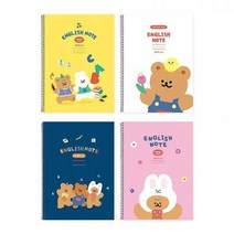 ForU510 8개 노트 문구 학용품 판촉물 과목 영어 단체선물 줄영어 스프링