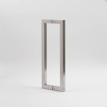 강화도어 손잡이 20x20각 스텐 실버 무광 상가 유리문 철문 목문 장볼트, 1조(앞/뒤 손잡이)