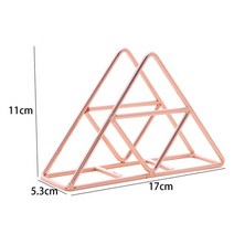 FREELIFE 골드 단철 종이 타월 클립 탁상 냅킨 홀더 디스펜서 스탠드 개 저녁 식사 테이블, 1개, Rose gold-454