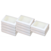 투명원터치 다용도 화과자 12구 상자 화이트창 2418, 혼합색상, 70개