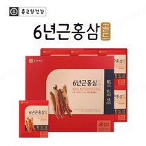 종근당건강 홍삼 농축액 6년근 홍삼골드 사포닌 진세노사이드 천궁 당귀 대추 파우치 음료 드링크 액기스 홍상 홈삼 선물세트, 60p, 80ml