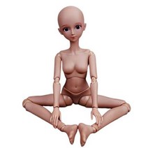 3D 스캐너 13 BJD 구체관절 인형 60CM 블랙 스킨 볼 조인트 여성 바디 눈으로 귀여운 메이크업 머리를 열 수 있는 Diy 소녀 완구 선물, Black Skin Doll_CHINA