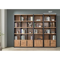 [유앤미가구] 높은 책장 서랍형/일반형 5단 책장 홈오피스 아이방 서재방, 서랍형, 멀바우블랙 800