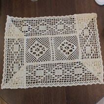 까사재클린 예쁜 레이스 테이블보 원형 식탁보 협탁보 러너 TC2, 26x40, 베이지