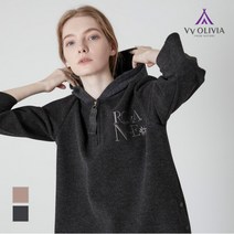 올리비아로렌 자수 후드 티셔츠 VVCALYW9161