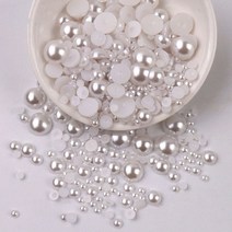 비즈 재료 구슬 장식 의류 옷 1.5mm-14mm 베이지 abs 모조 진주 반 라운드 플랫 백 수지 진주 접착제 모조 다이아몬드 네일 아트 공예품 diy